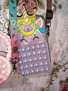 unicorn popit bags purle anda pink combo