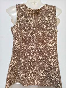 Stylish Printed Sleeveless Top Size M-L 36"-38"