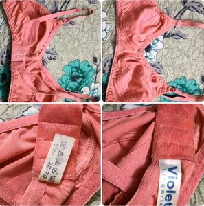 Peach Cotton Bra