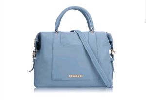 Caprese Peach satchel medium dull blue handbag