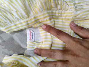 Adorable Yellow Striped Baby Dress