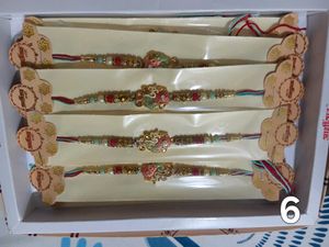 Designer Rakhi Bracelet  any 3 with tilak