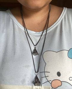 Layered Geometric Pendant Necklace