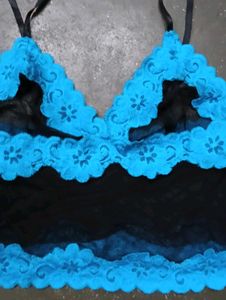 Black &amp; Blue Lace Bra