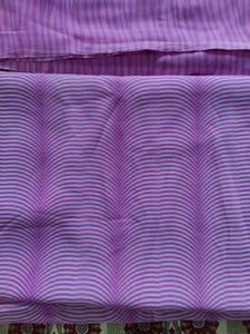 Dress material Purple striped georgette