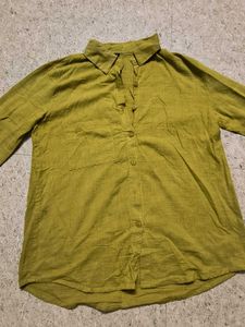 Olive Green cotton Shirt