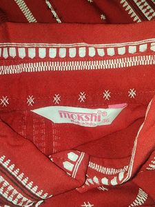Mokshi Women Striped Viscose Rayon Straight Kurta