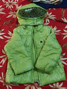 Lime Green Puffer Coat