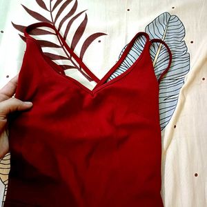 Chic Red Backless Mini Dress