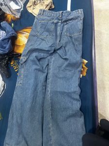 Blue Denim Cargo Jeans