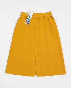 Mustard Yellow Button-Front Skirt