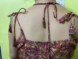 Boho Paisley Print Mini Dress
