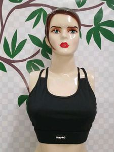 (1200)USA Pro Black Sports Bra
