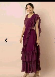 Ready to wear ruffle saree