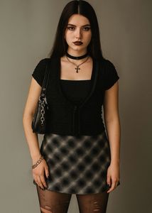 Textured Black Top