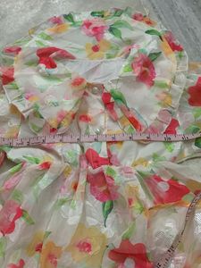 Floral Organza Mini Dress