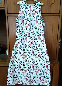 Cute Makeup Print Dress