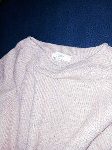 Pink Ribbed Knit Sweater