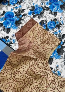 Elegant Hand Block Tussar Silk Saree with Blouse