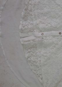 hi low laced offwhite or cream  Top