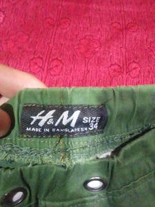 Green Casual Pants