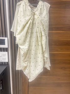 Elegant Off-White Lakhnavi Tunic Top