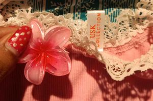 Pink lacey top with a bow