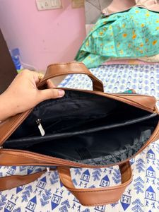 Turquoise Printed Laptop Bag- price negotiable
