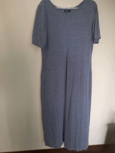 Grey Colour FABALLEY Floor Lenght Front Slit Top