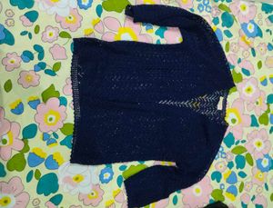 Navy Blue Knitted Cardigan