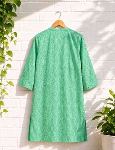 Green Printed Kurta