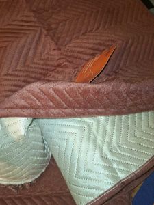 two pack Velvet Chevron sofa thrown