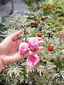 Handmade Crochet Hair Bow Clip