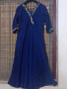 Beautiful Blue Embroidered Kurta