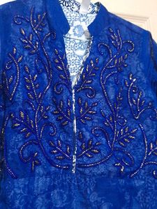 Royal Blue Embroidered Kurta
