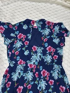Floral blue maxi dress