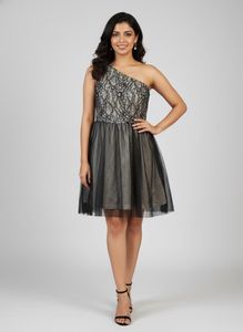 Elegant One-Shoulder Lace Dress