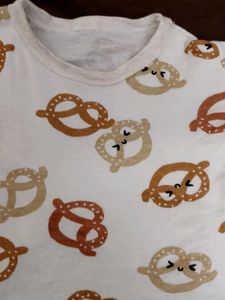 Cute Pretzel Print Pajama Set