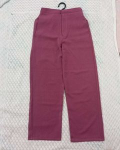 Stylish High-Waisted Mauve Pants