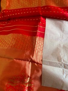 Red Kanjivaram Saree Attach Blouse