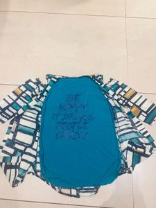 Stylish Geometric Print Cold Shoulder Top