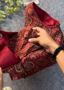 Red Paisley Print Top