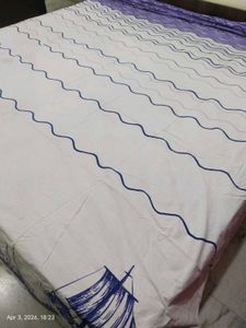 Wave Pattern cotton king size Bedsheet