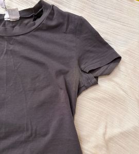 Grey Cropped T-Shirt