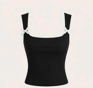 black bow cami top
