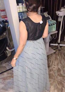 Designer Black &amp; Blue Gown