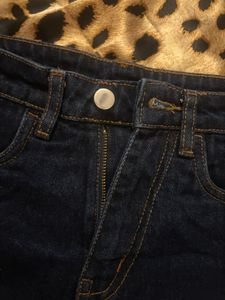 Dark Wash Denim Mini Skort