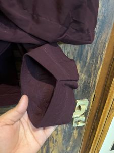 Embroidered Maroon/Baingni Kurta with Patiyala