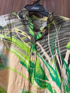 Vibrant Floral Print Kurta Tunic