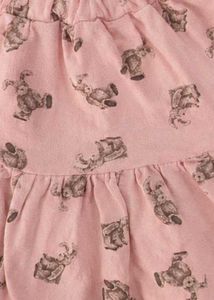 teddy print mini skirt